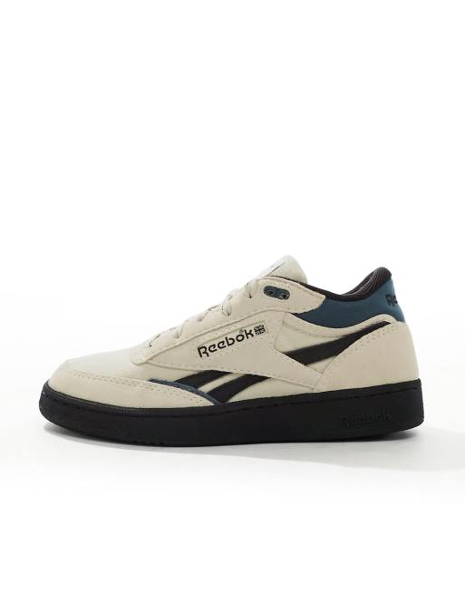 REEBOK Club C Revenge white / black - white blue leather sneakers shoes