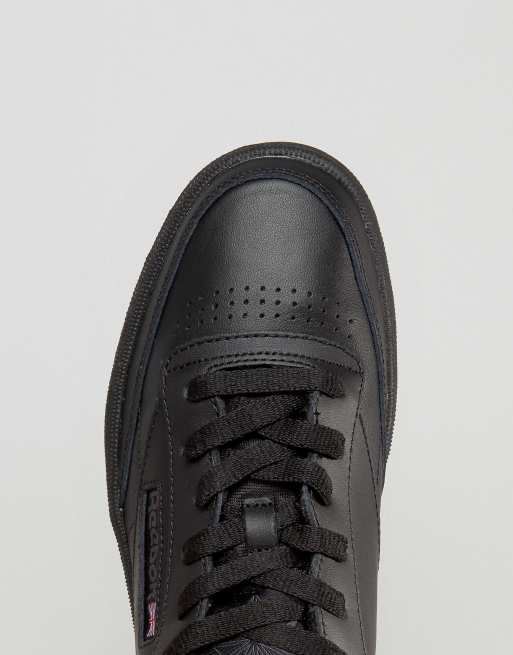 Reebok Club c leather sneakers in black ar0454 ASOS