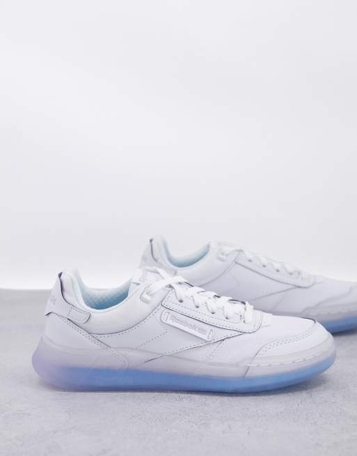 Reebok C Legacy sneakers in white with blue sole ASOS