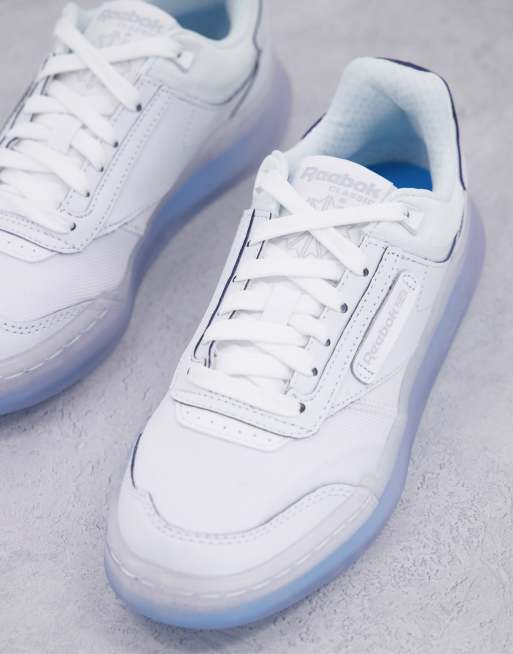 Reebok Club C Legacy sneakers in white with blue sole | ASOS