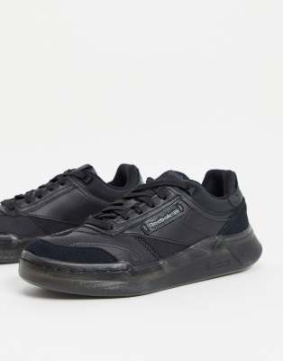 black plain trainers