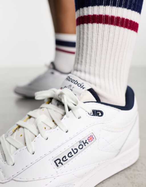 Reebok Club C 85 sneakers in white with green detail