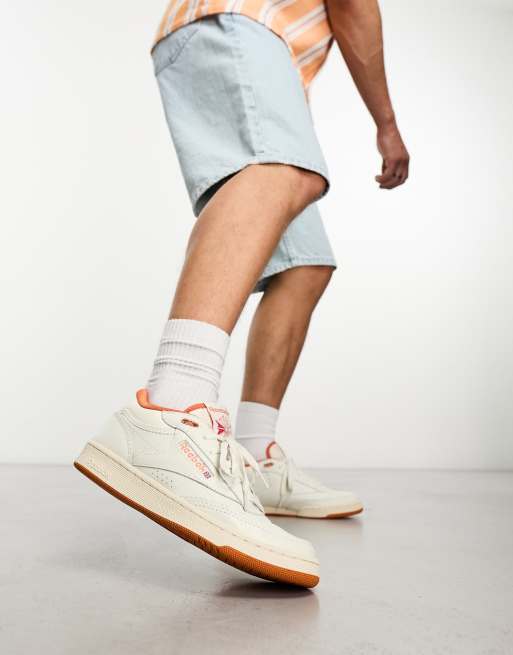 Reebok club c orange hot sale