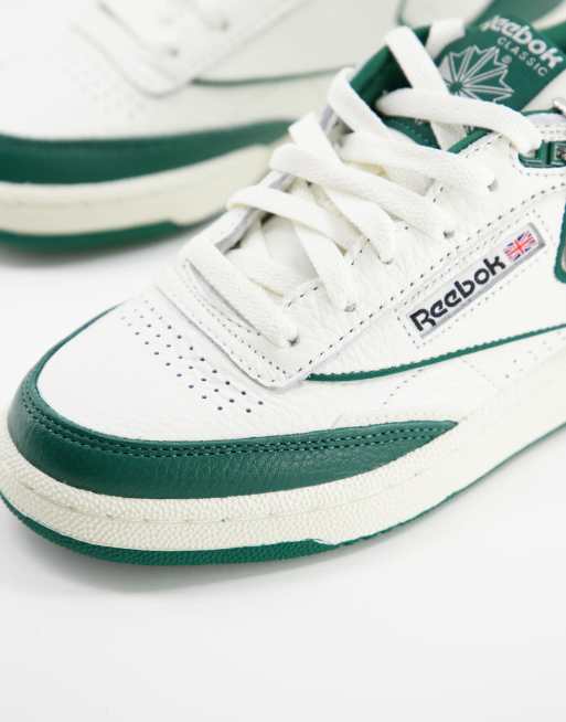 Reebok - Club C Mid LL - Sneakers color gesso e verdi - In esclusiva per ASOS, 3 di 4