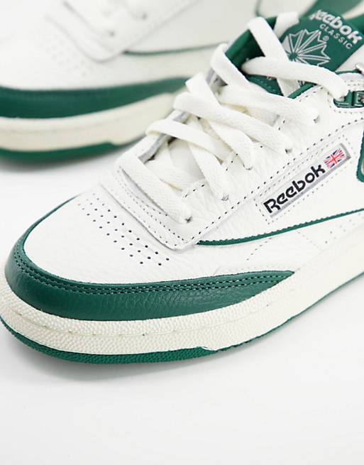 Women Reebok Club C Mid ll trainers in chalk and green - exclusive to  