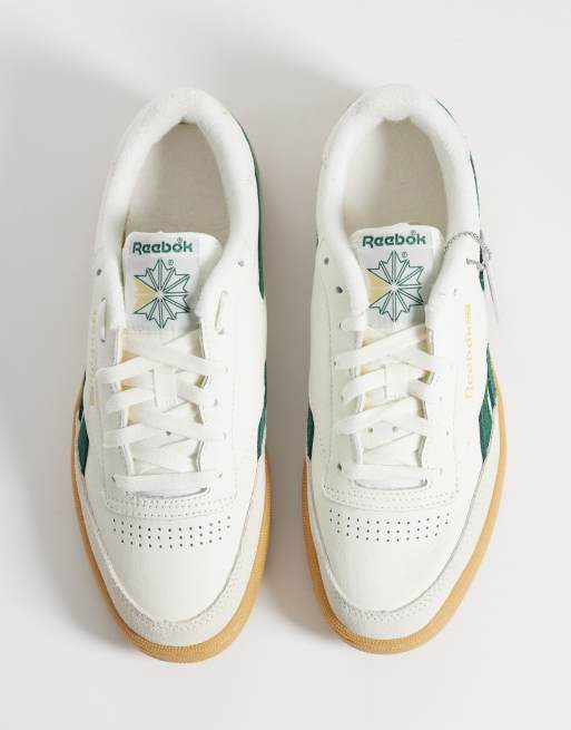 Reebok - Club C Revenge - Hvide og grønne sneakers med gummisål, 2 af 5