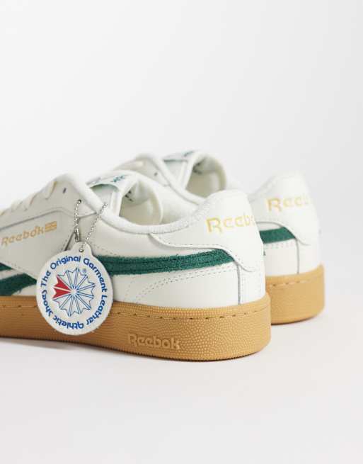 Reebok - Club C Revenge - Hvide og grønne sneakers med gummisål, 4 af 5