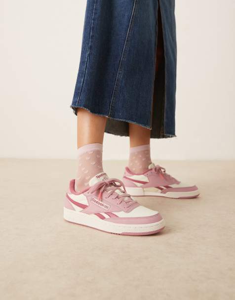 Reebok Club C Revenge II sneakers in white and pink - view 1