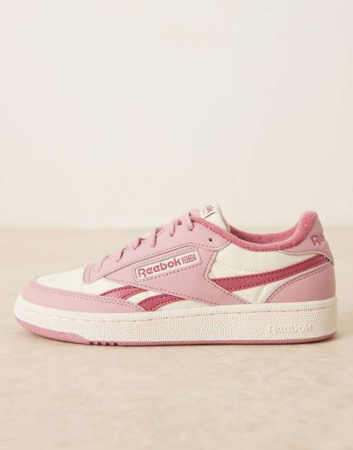 Reebok Club C Revenge II sneakers in white and pink | ASOS
