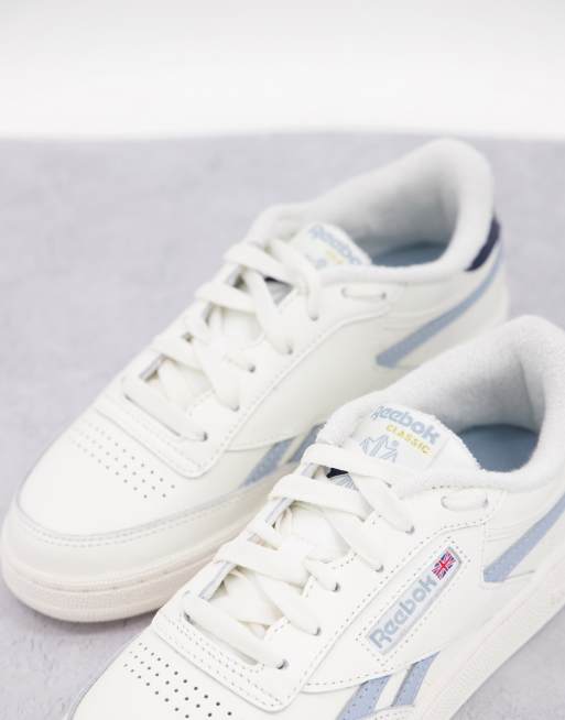 Reebok - Club C - Revenge - Kalkfarvede og blå sneakers, 2 af 4