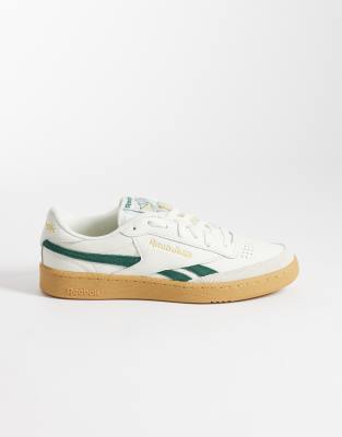 Club C Revenge - Sneaker in Weiß und Grün mit Gummisohle Weiß 7