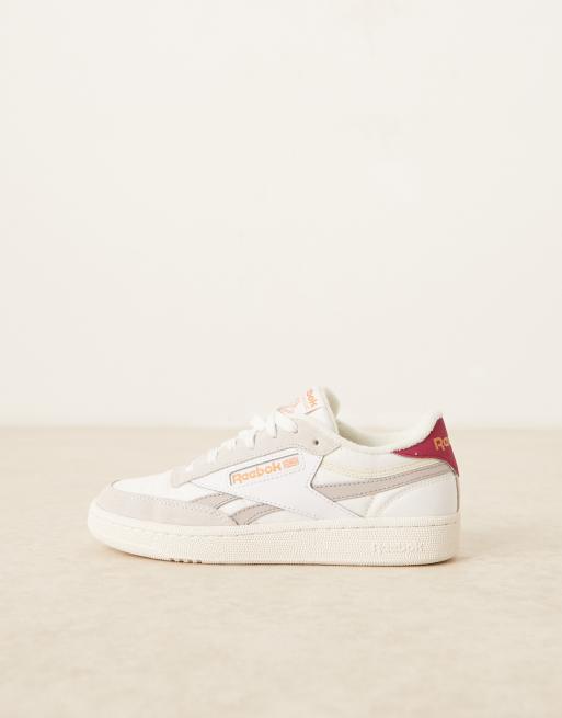 Reebok Club C Revenge sneaker in white with gray and red detail, 2 of 5