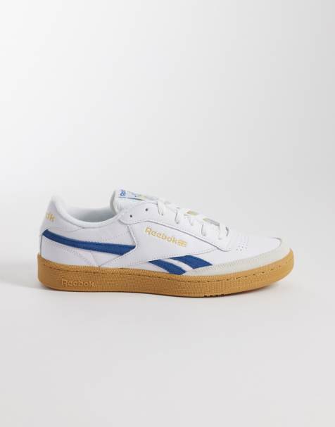 Reebok - Club C Revenge - Sneakers bianche e blu con suola in gomma - view 1