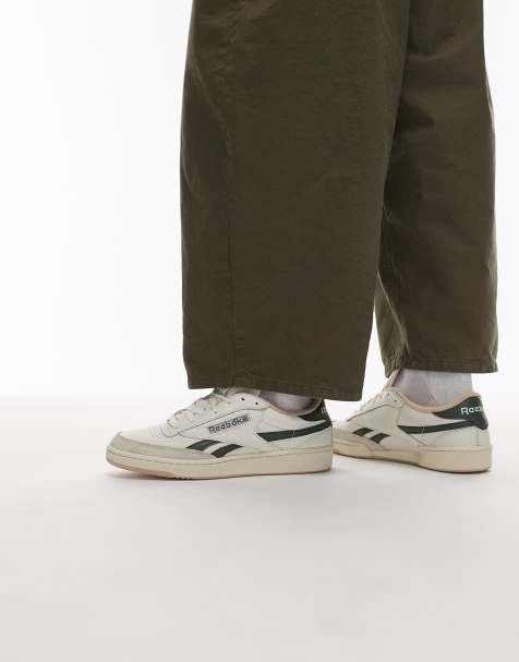 Reebok Club C Revenge sneakers in off-white and green - view 1