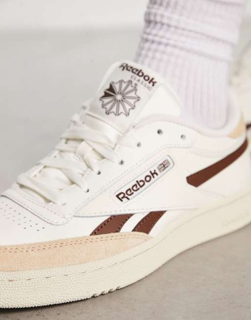 Reebok Club C revenge sneakers in off-white with beige detail