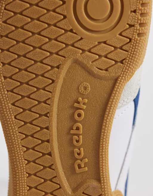 Reebok Club C Revenge sneakers in white and blue with gum sole, 5 of 5