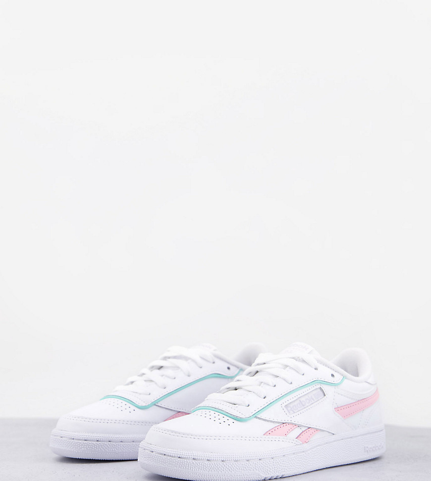 Reebok Club C Revenge sneakers in white and pastels - Exclusive to ASOS