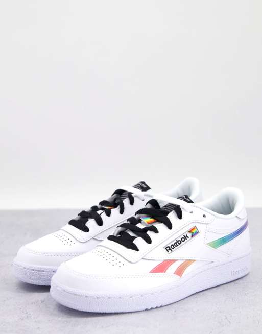 Reebok Club C Revenge sneakers in white with multicolor detail