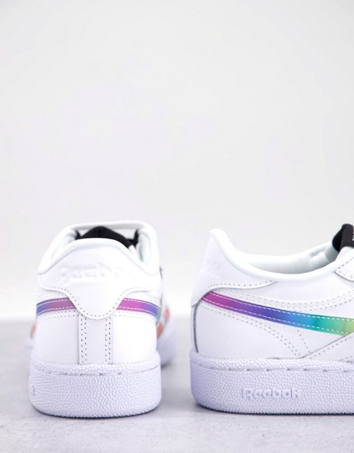 Reebok Club C Revenge sneakers in white with multicolor detail