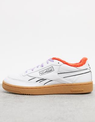 reebok club c femme orange