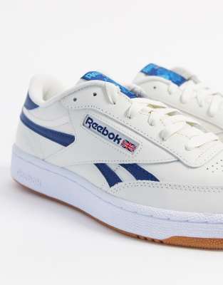 reebok off white & blue club c revenge shoes