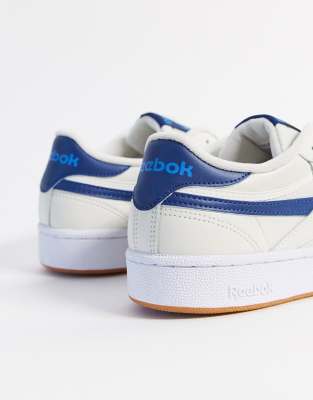 reebok off white & blue club c revenge shoes