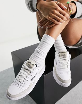 Reebok Club C Revenge trainers in white and beige | ASOS