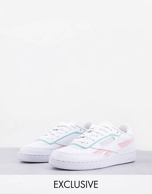 Sportswear Reebok Club C Revenge trainers in white and pastels - exclusive to  