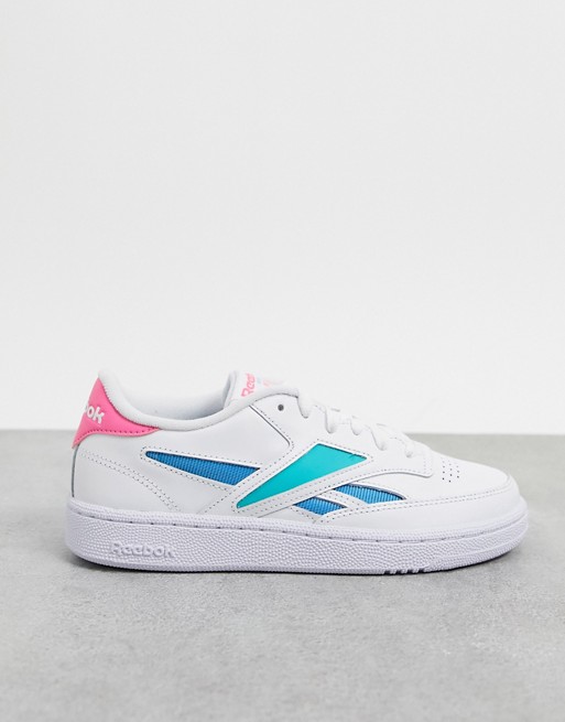 Reebok Club C Revenge trainers in white with colour details