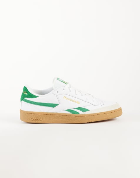Reebok Club C Revenge Vintage sneakers i hvid og grøn med gummisål - view 1