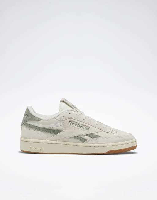 Reebok Club C revenge vintage sneakers in chalk and green | ASOS