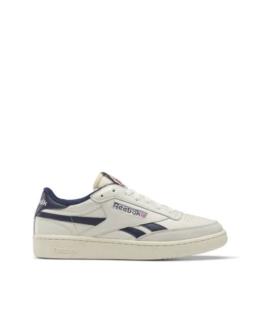 Voorlopige naam draadloze specificatie Reebok Club C Revenge Vintage sneakers in chalk with navy detail | ASOS