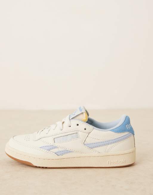 Reebok Club C Revenge Vintage sneakers in white and blue detail ASOS