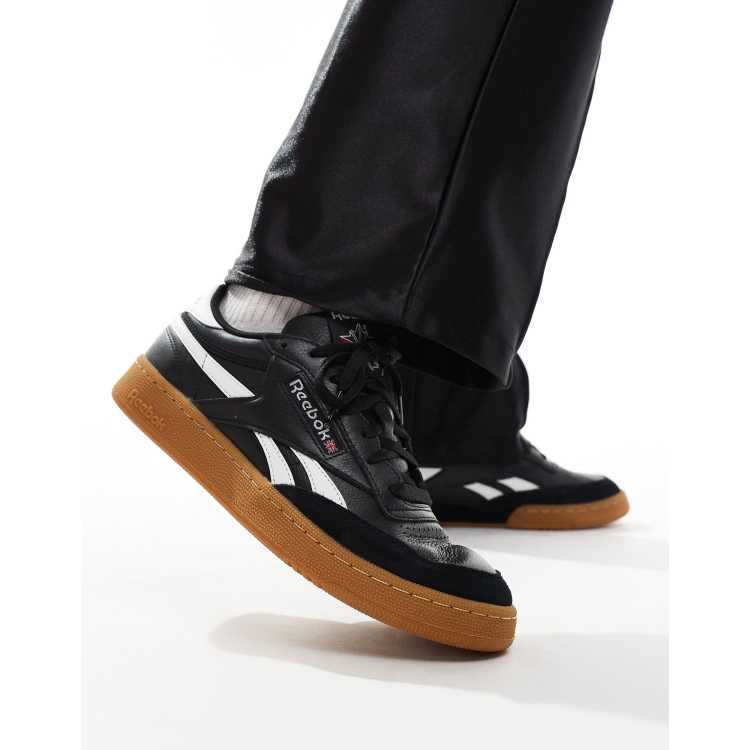 Reebok Club C Revenge Vintage Sneakers nere e bianche con suola in gomma ASOS