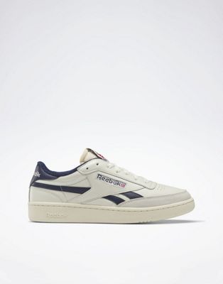 Reebok Club C revenge vintage trainers in chalk and navy
