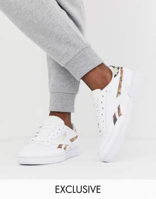 Reebok Club C snakeskin trainers in 