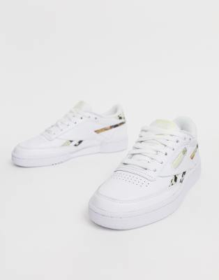 reebok club c snakeskin trainers