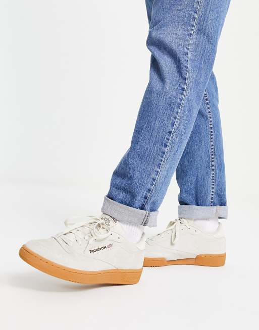 provokere finansiere telt Reebok Club C sneakers in beige with gum sole | ASOS