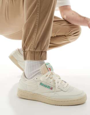 Reebok Club C 85 Vintage Leather Sneakers In White