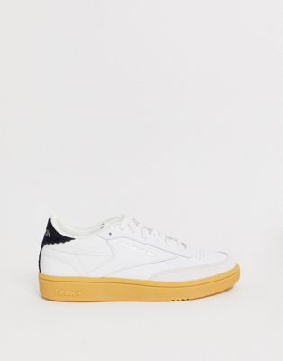 Reebok Club C trainers in white and 