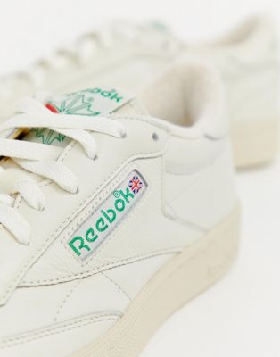 reebok club c trainers in off white