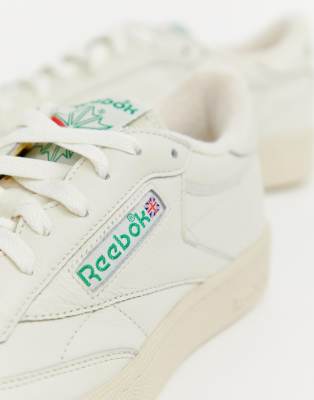 reebok club c trainers in off white