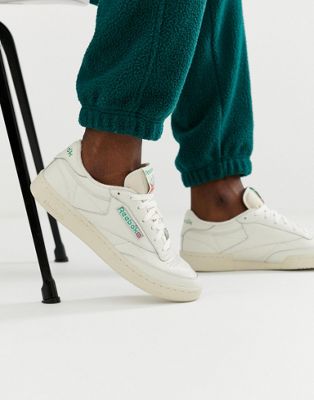 reebok club c trainers in off white