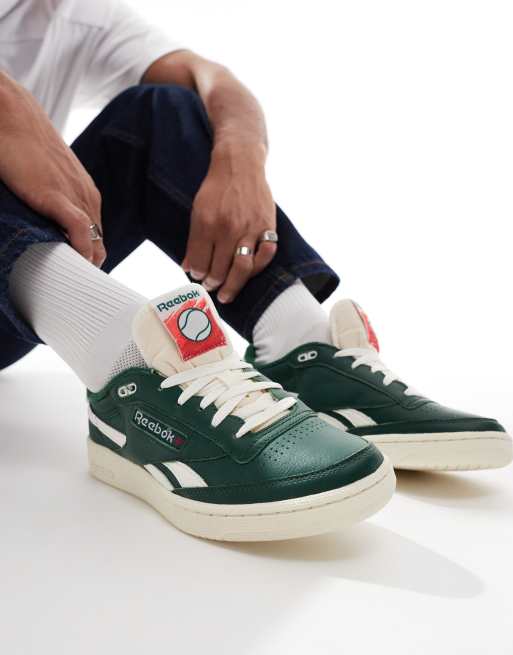 Reebok club c vintage revenge sneakers in green ASOS