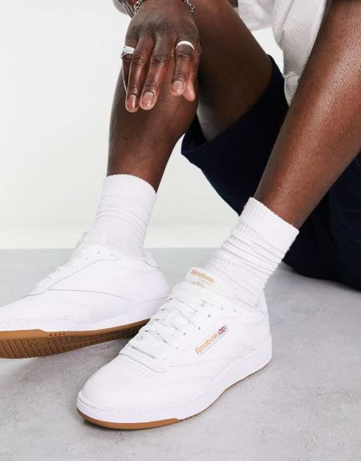 Reebok – Club C 85 – Białe buty sportowe na gumowej podeszwie