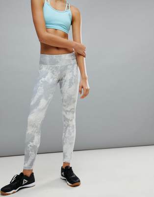 Reebok Combat Marble Legging In White 