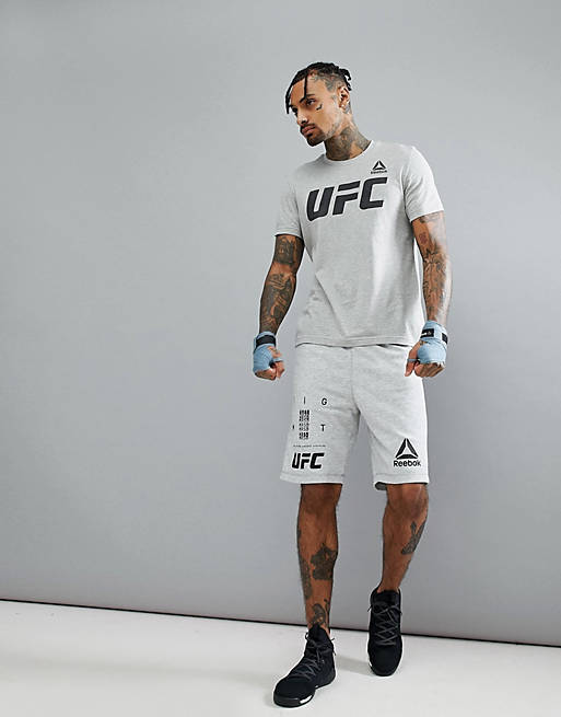 fácilmente Cósmico Sillón Reebok Combat x UFC logo shorts in grey cd5407 | ASOS