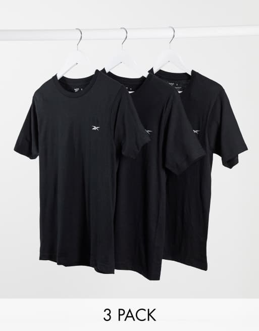 Reebok Confezione da 3 T shirt nere ASOS