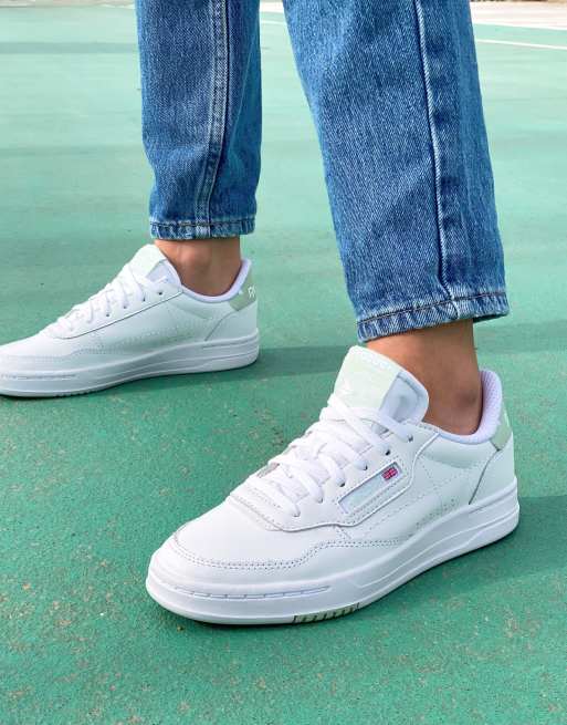Reebok – Court Peak – Biało-zielone buty sportowe