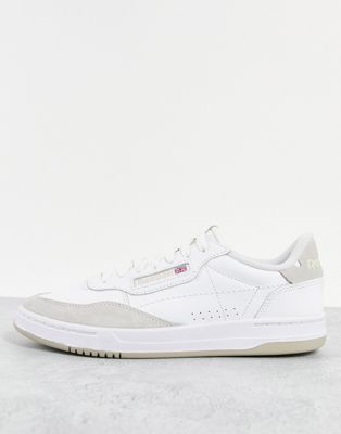 Reebok Court Peak trainers in white and grey